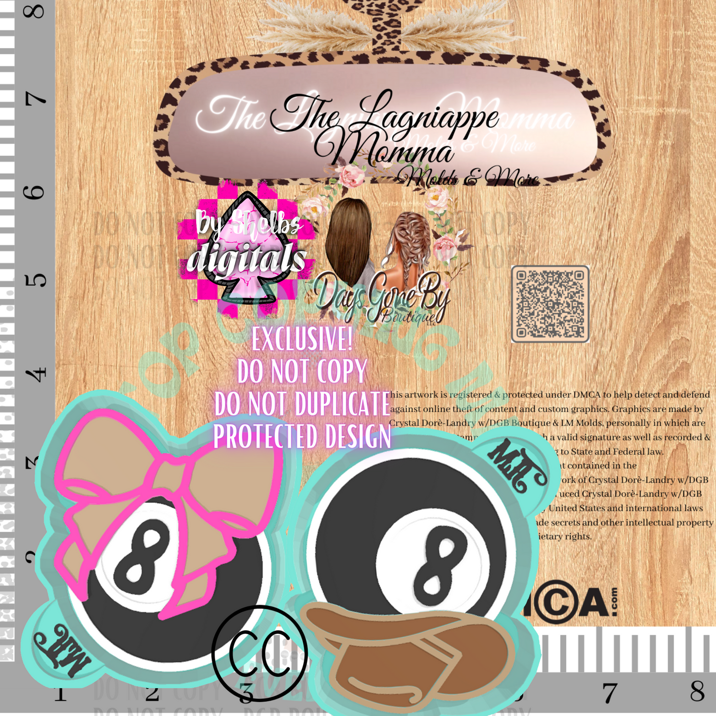 Coquette & Cowboy Hat 8 Ball Pixies