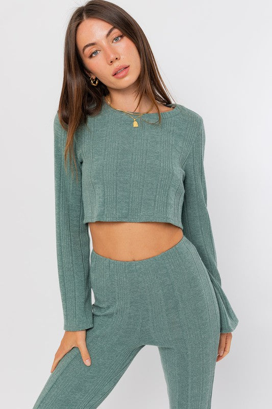 LONG SLEEVE CROP TOP