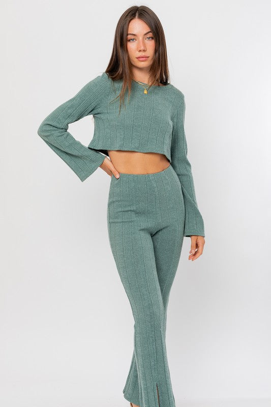 LONG SLEEVE CROP TOP