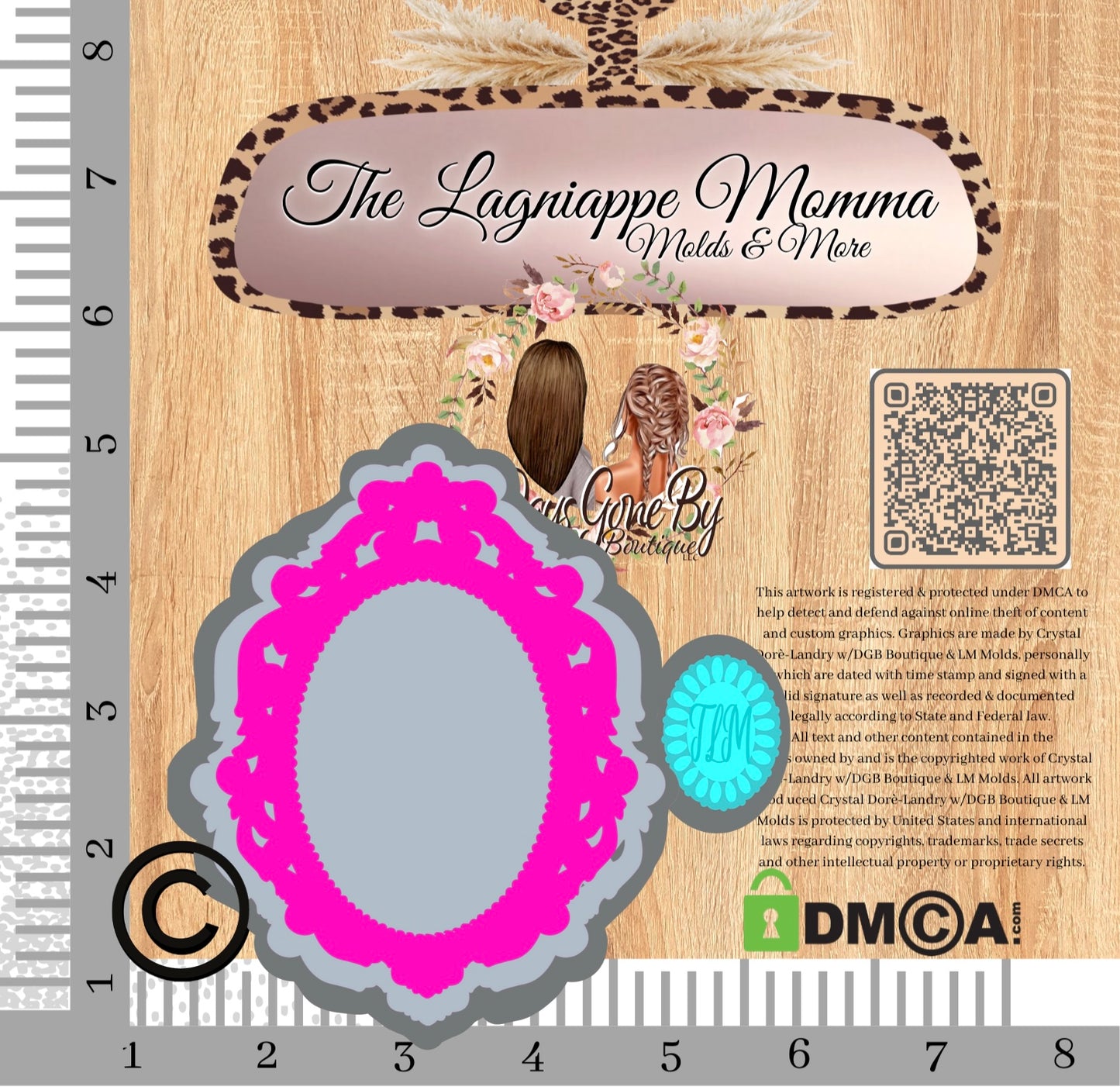 LM Vintage Oval Mirror/Frame Mold