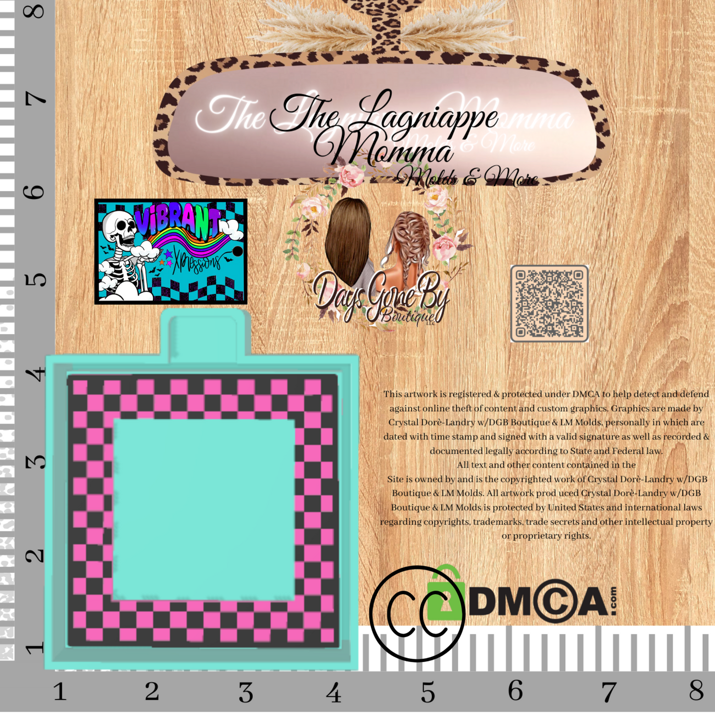 Checkered Square Cardstock Frame