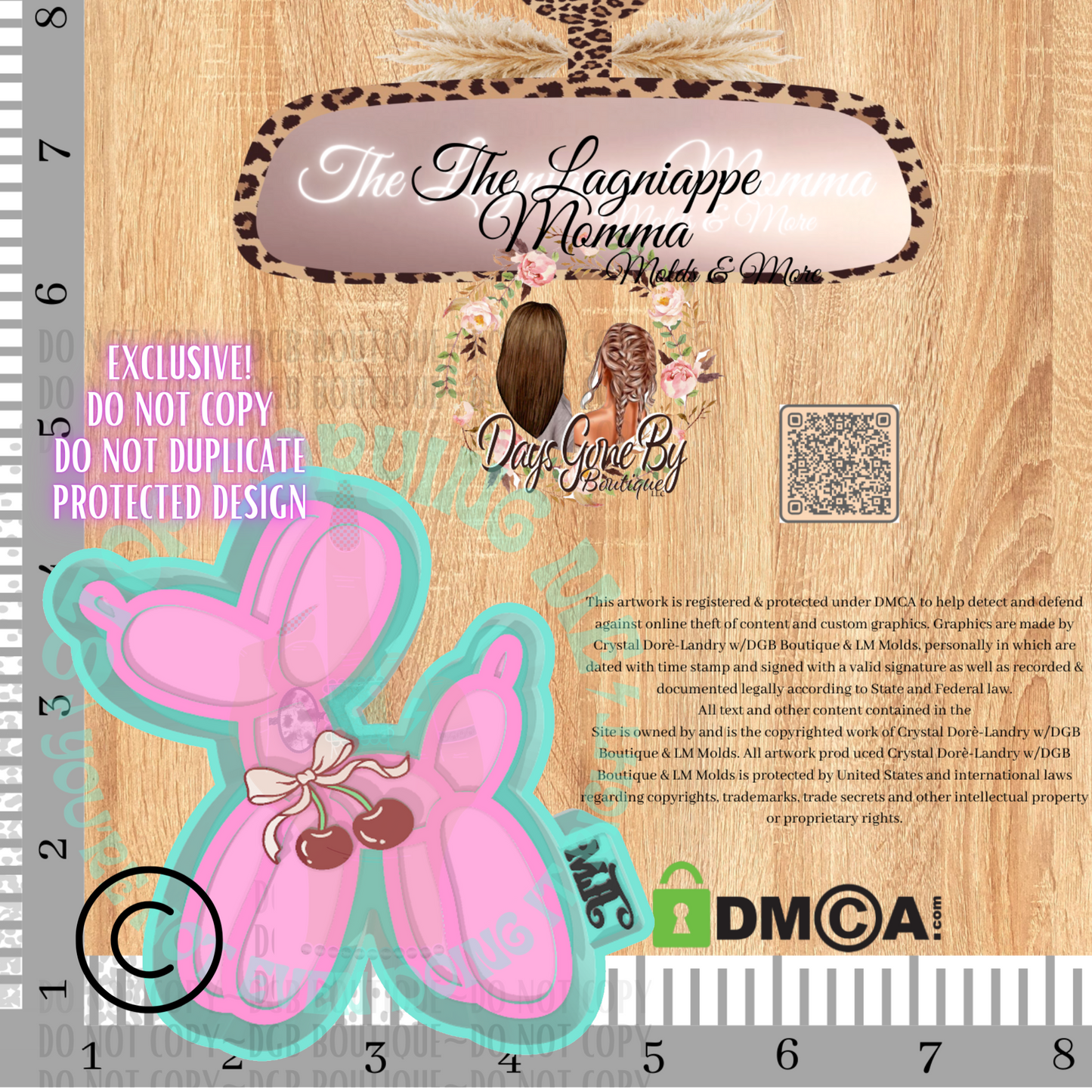Cherry Coquette Ballon Dog Cutie