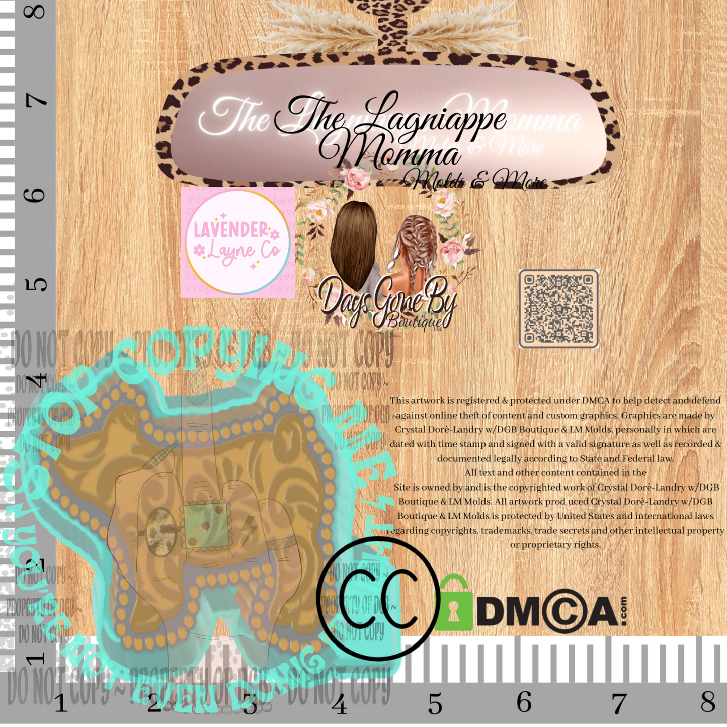 LL Turquoise Tooled Leather Show Pig