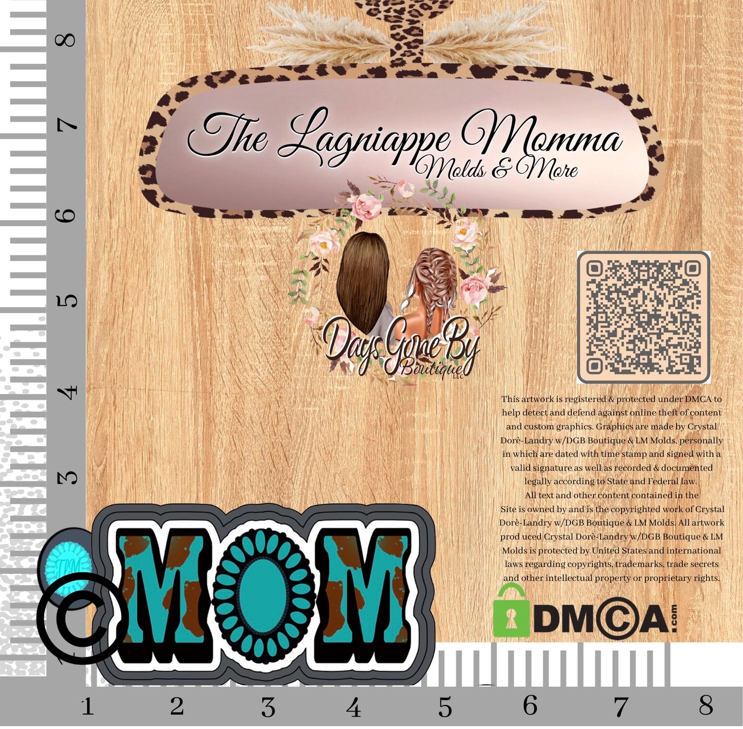 LM Mom & Concho on Cowhide ©️