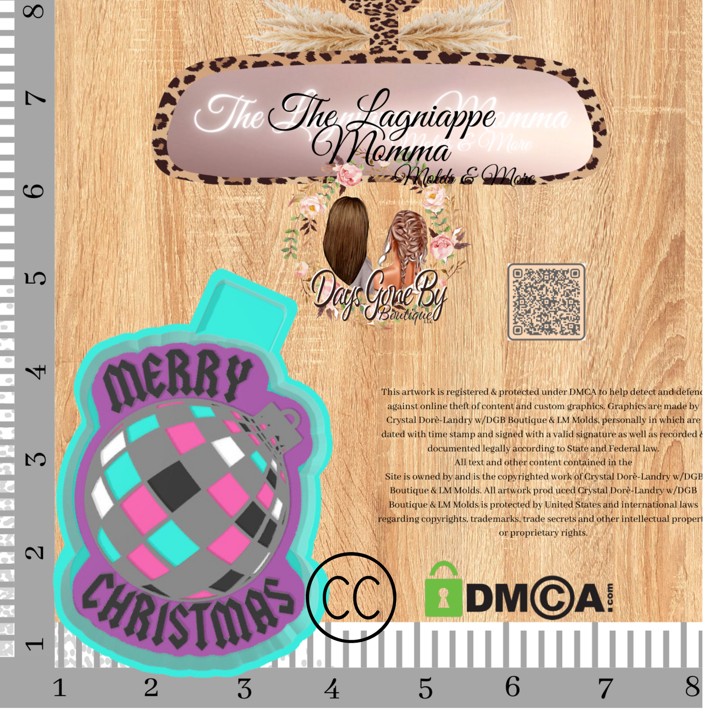 Disco Ornament Merry Christmas