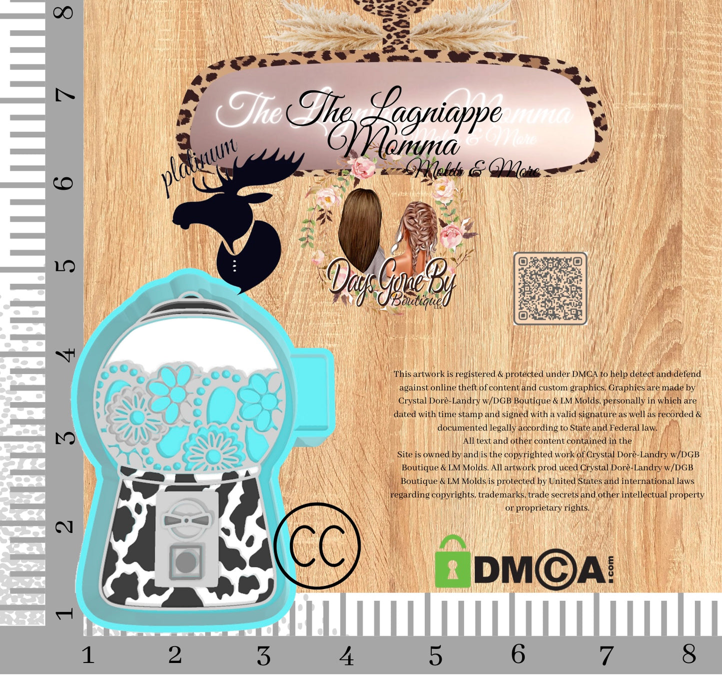 Cowprint Cowgirl Candy Gumball Machine