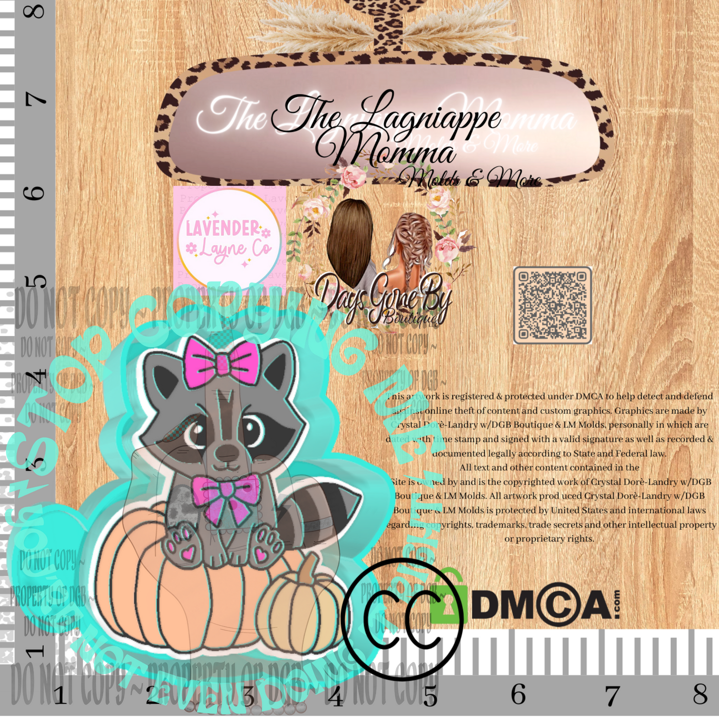 LL Coquette Raccoon Cutie On A Pumpkin