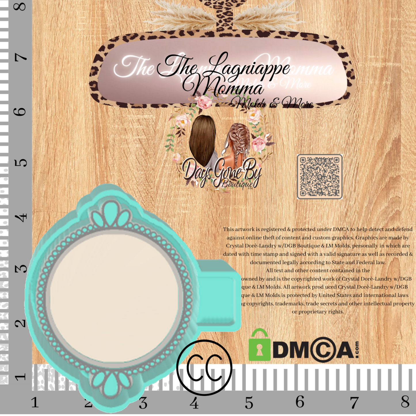 Round Turquoise Frame for 3” Round Cardstock