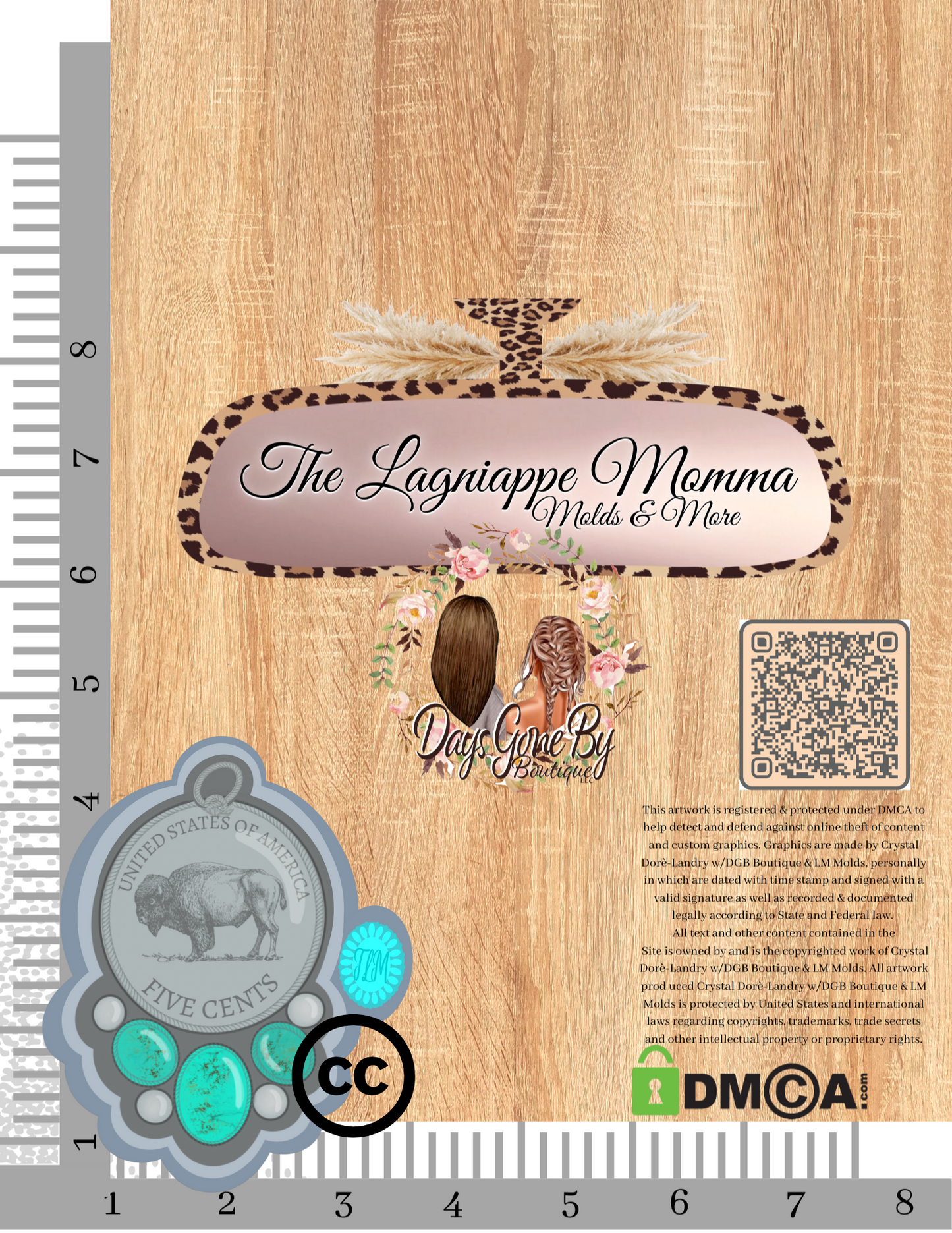 WHB Exclusive Buffalo Coin Concho (cc)