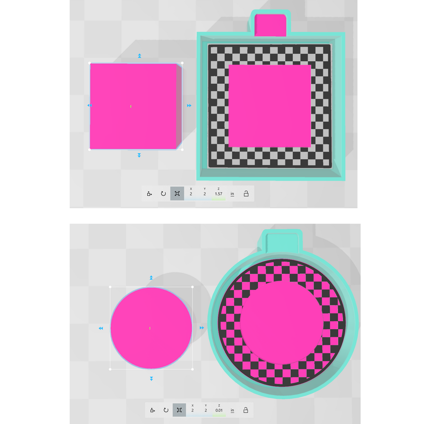 Checkered Frame Pixies
