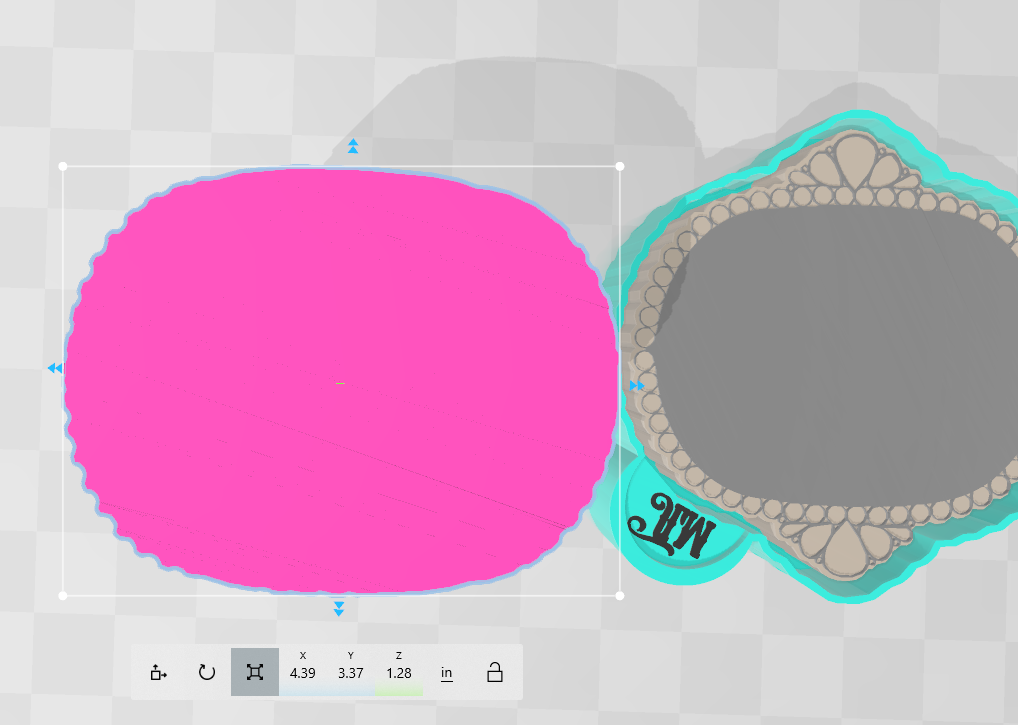 LM Oval Turquoise Cardstock Frame