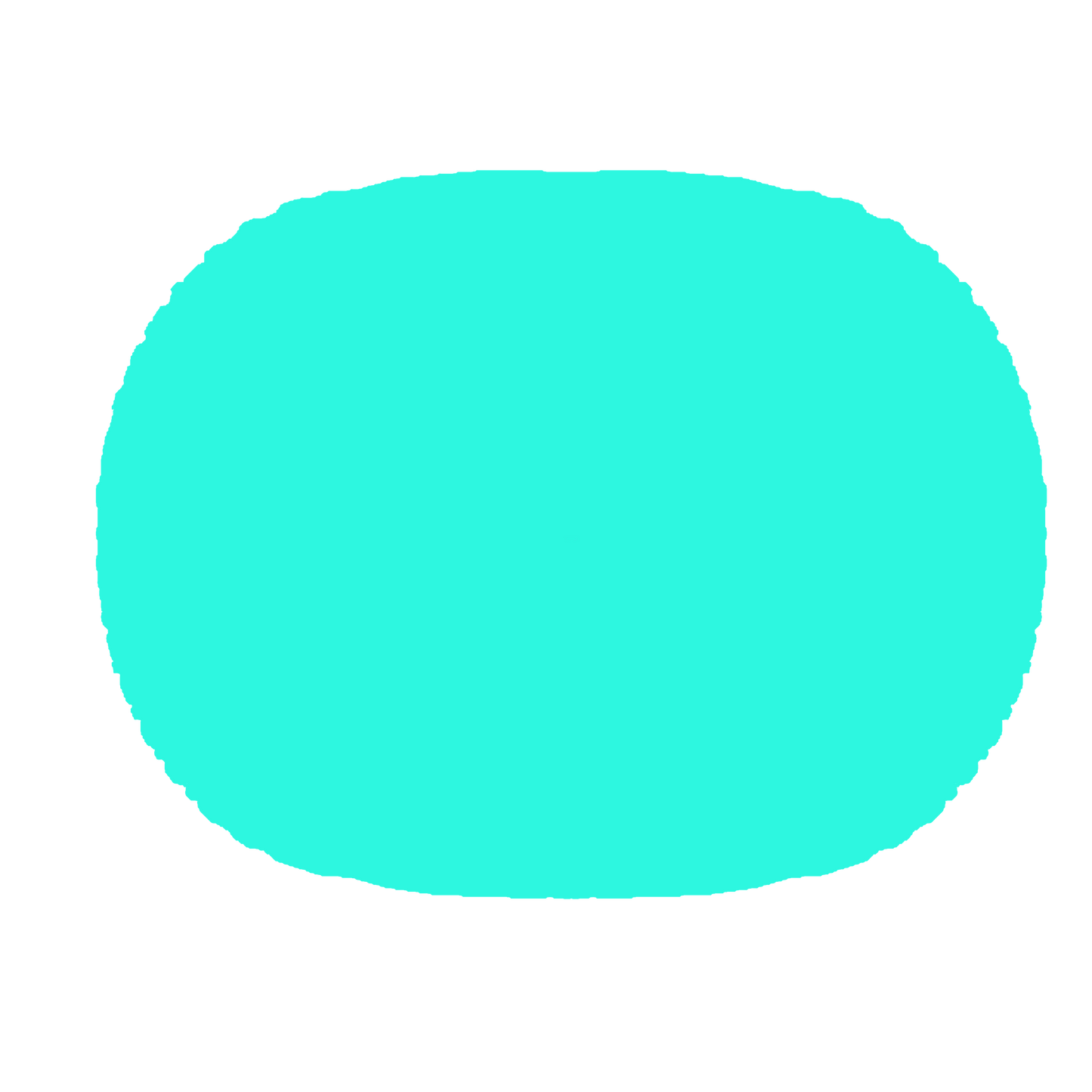 LM Oval Turquoise Cardstock Frame