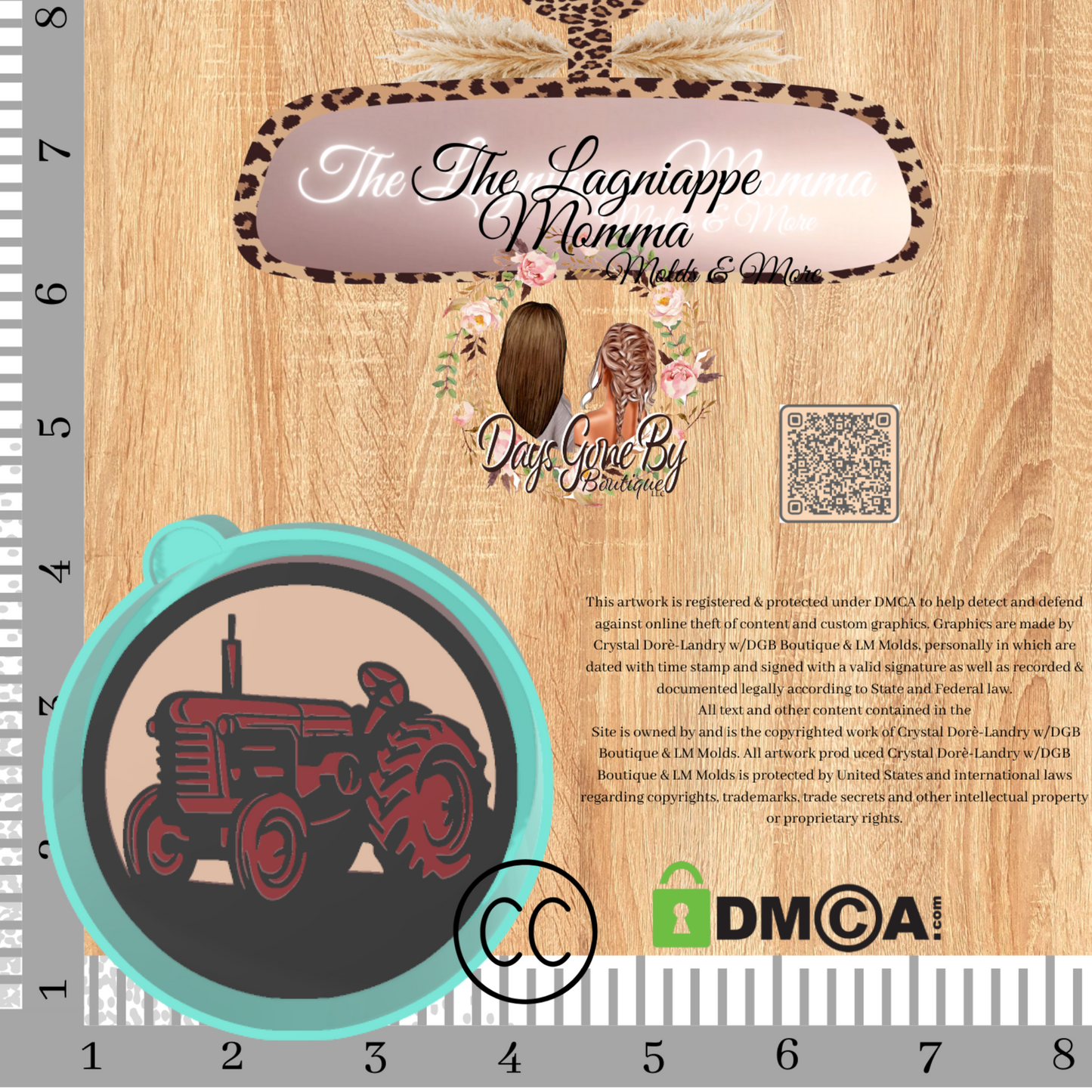 Old Fashion Tractor Round