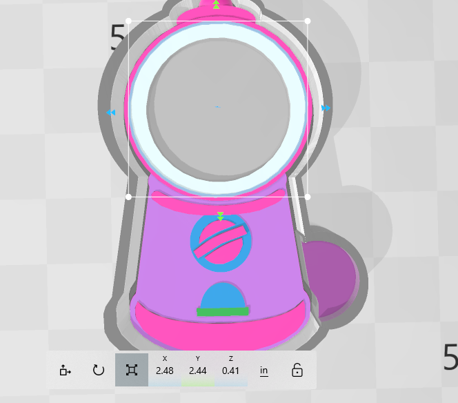 LM Bubblegum Machine Shaker and/or Cardstock Mold ©️