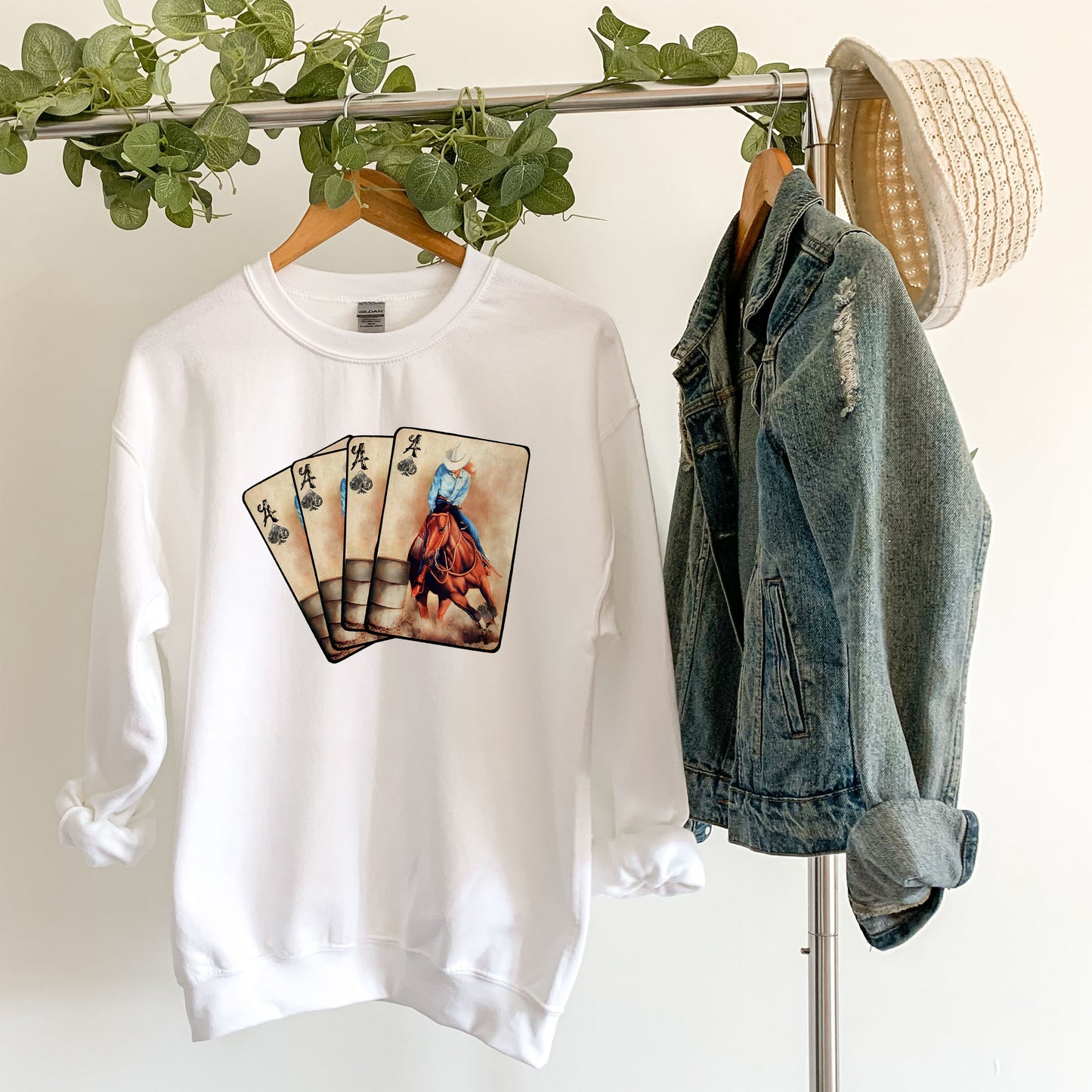 Barrel Racer Card Stack Sweatshirt