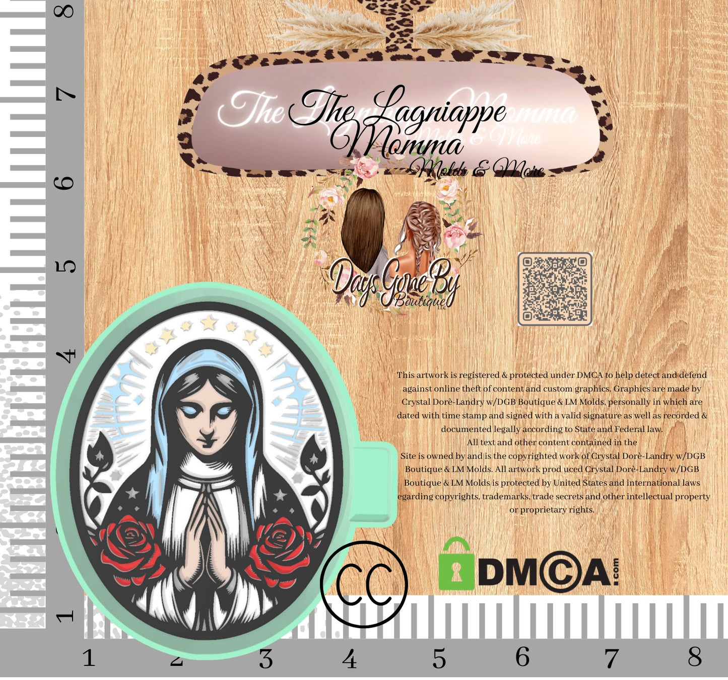 Oval Frame Virgin Mary