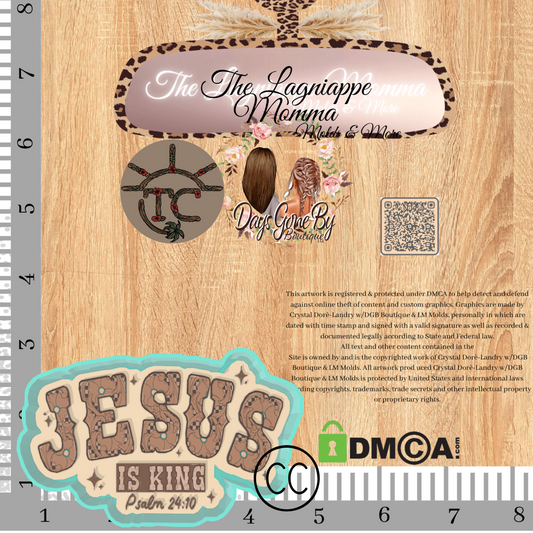 TC Tooled Turquoise Jesus Is King