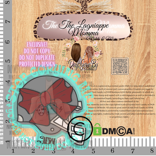 LM Coquette Horizontal Football Helmet