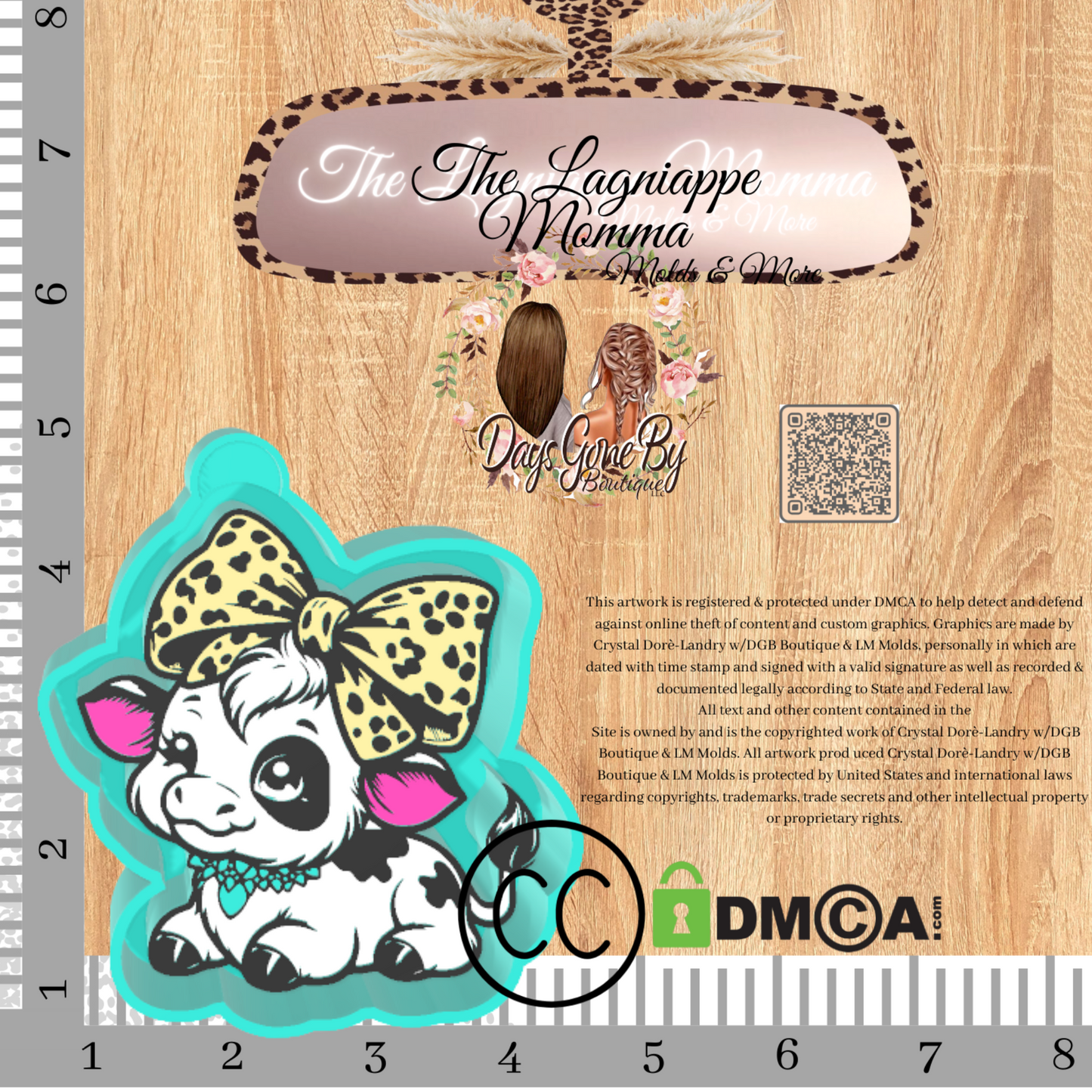Big Bow Calf w/Turquoise Necklace Cutie