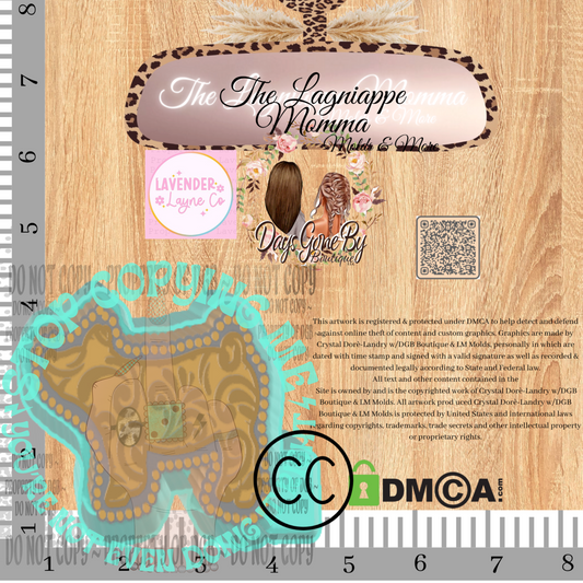 LL Turquoise Tooled Leather Show Pig