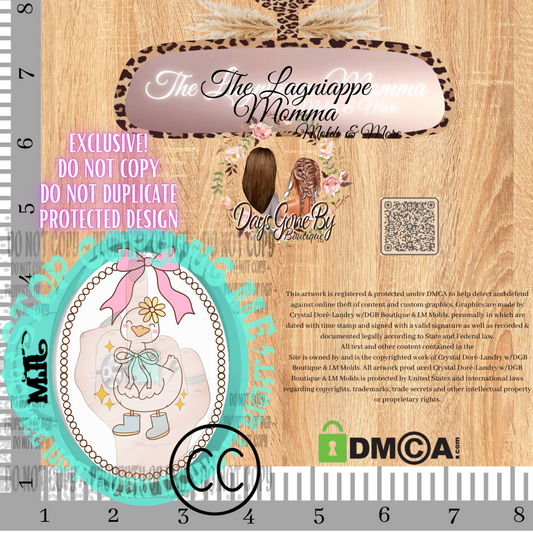 Goose Cutie Bow Pearl Frame