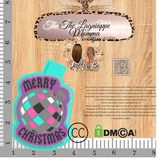 Disco Ornament Merry Christmas