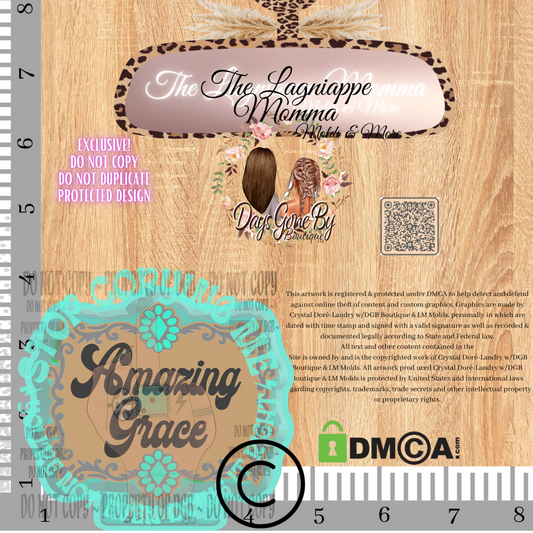 Amazing Grace Turquoise Frame