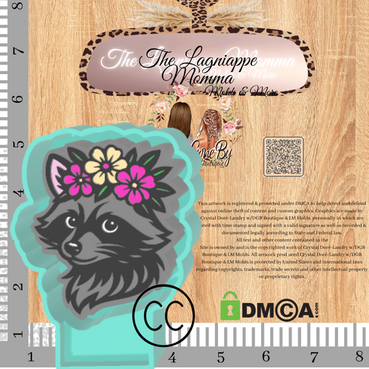 Floral Raccoon Cutie