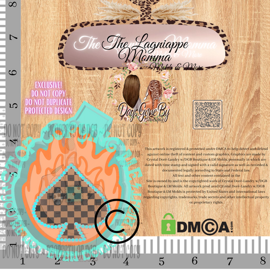 LM Checkered Flaming Spade