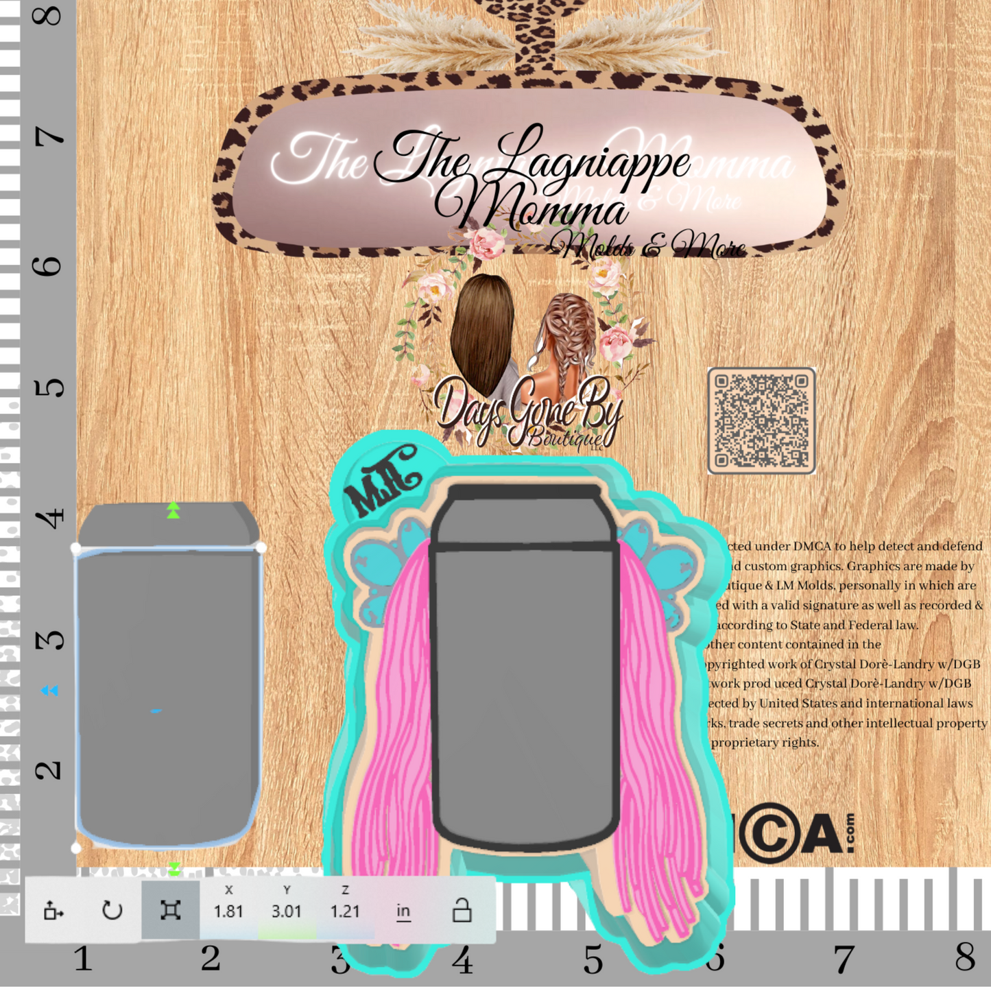 LM Turquoise & Fringe Cardstock Koozie Exclusive
