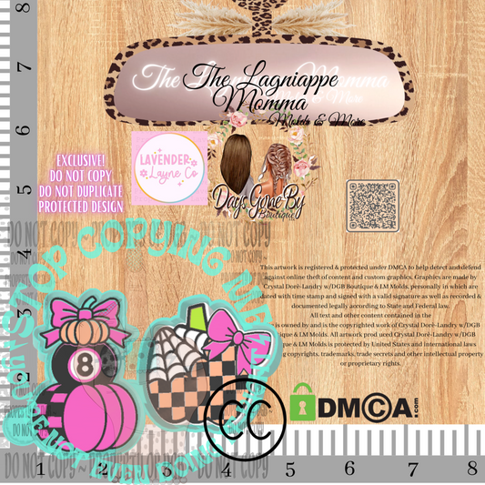 LL 8 Ball Stack & Web Coquette Pumpkin Pixies