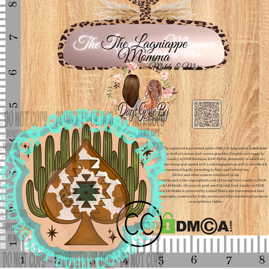 TC Aztec Cowprint Cactus Spade