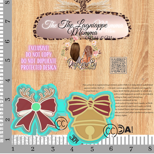 Reindeer Bow & Bell Pixie Set