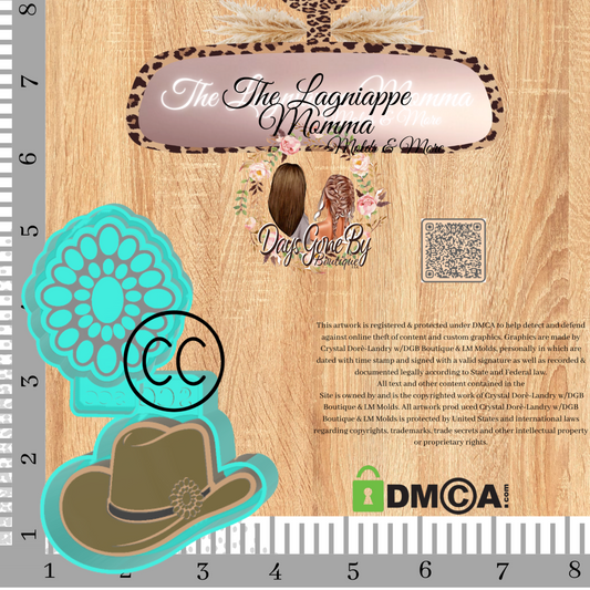 Turquoise Stone & Cowboy Hat Pixie