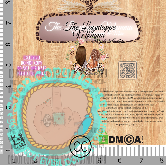 Oblong Cardstock Rope Concho