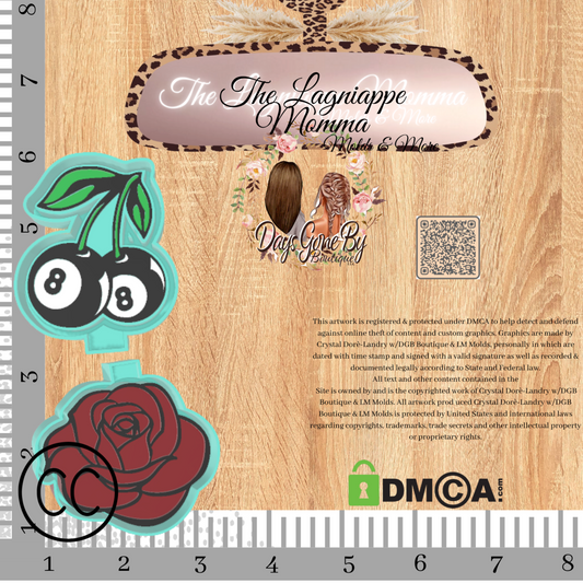 Cherry 8 Ball & Rose Pixie Set