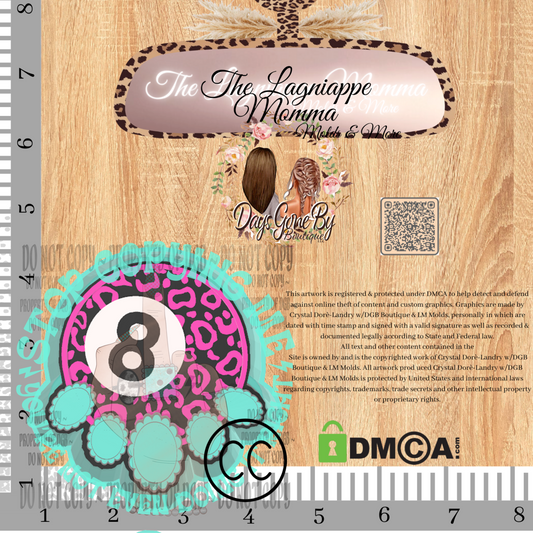 Leopard Turquoise 8 Ball Jewel