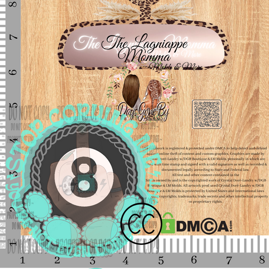 Turquoise 8 Ball Jewel