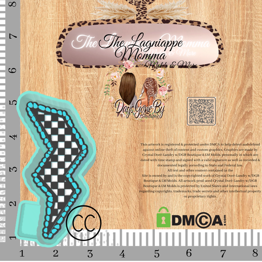 Checkered Turquoise Bolt