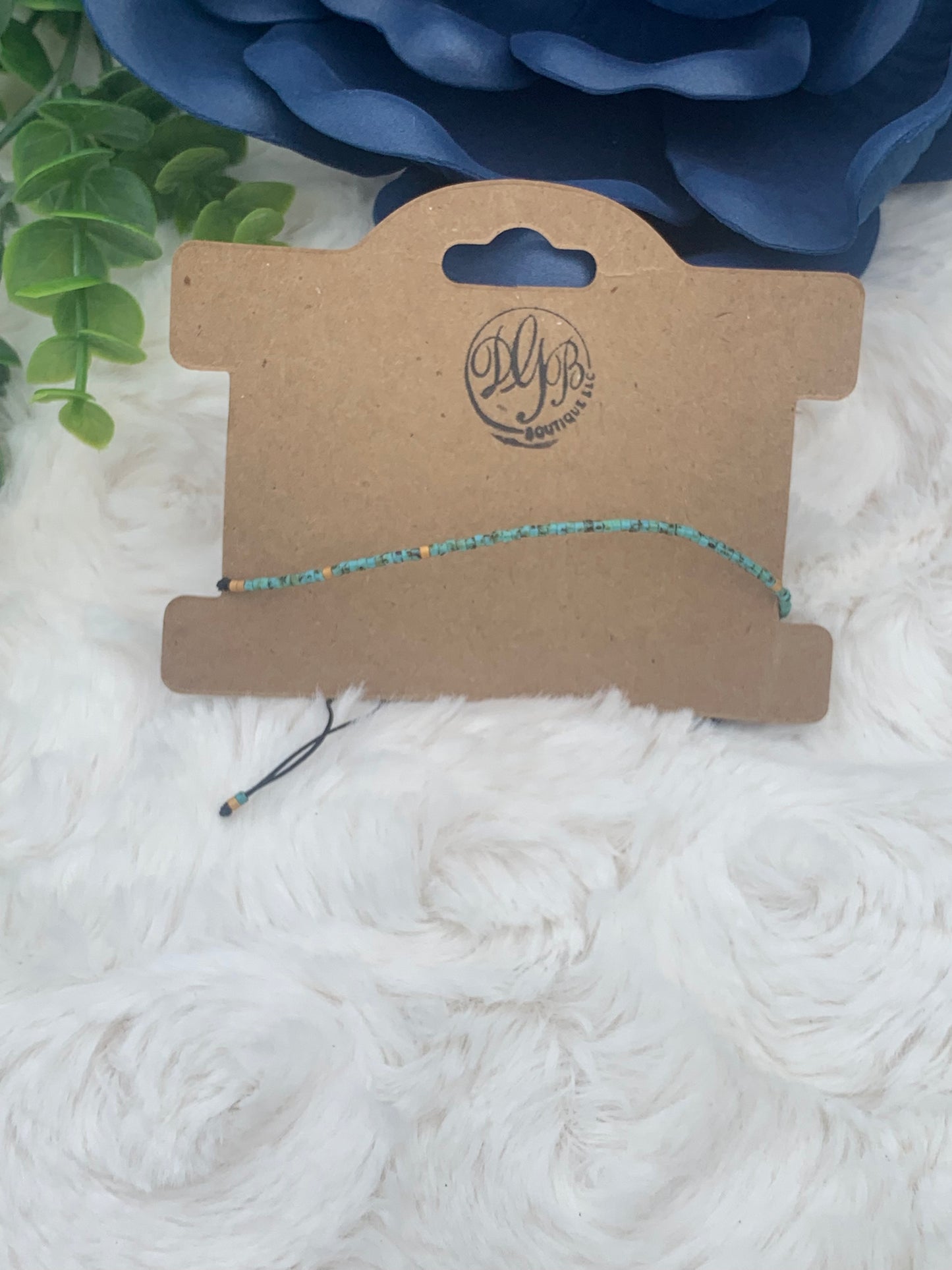 Bohemian Natural Turquoise Beaded Woven Bracelet